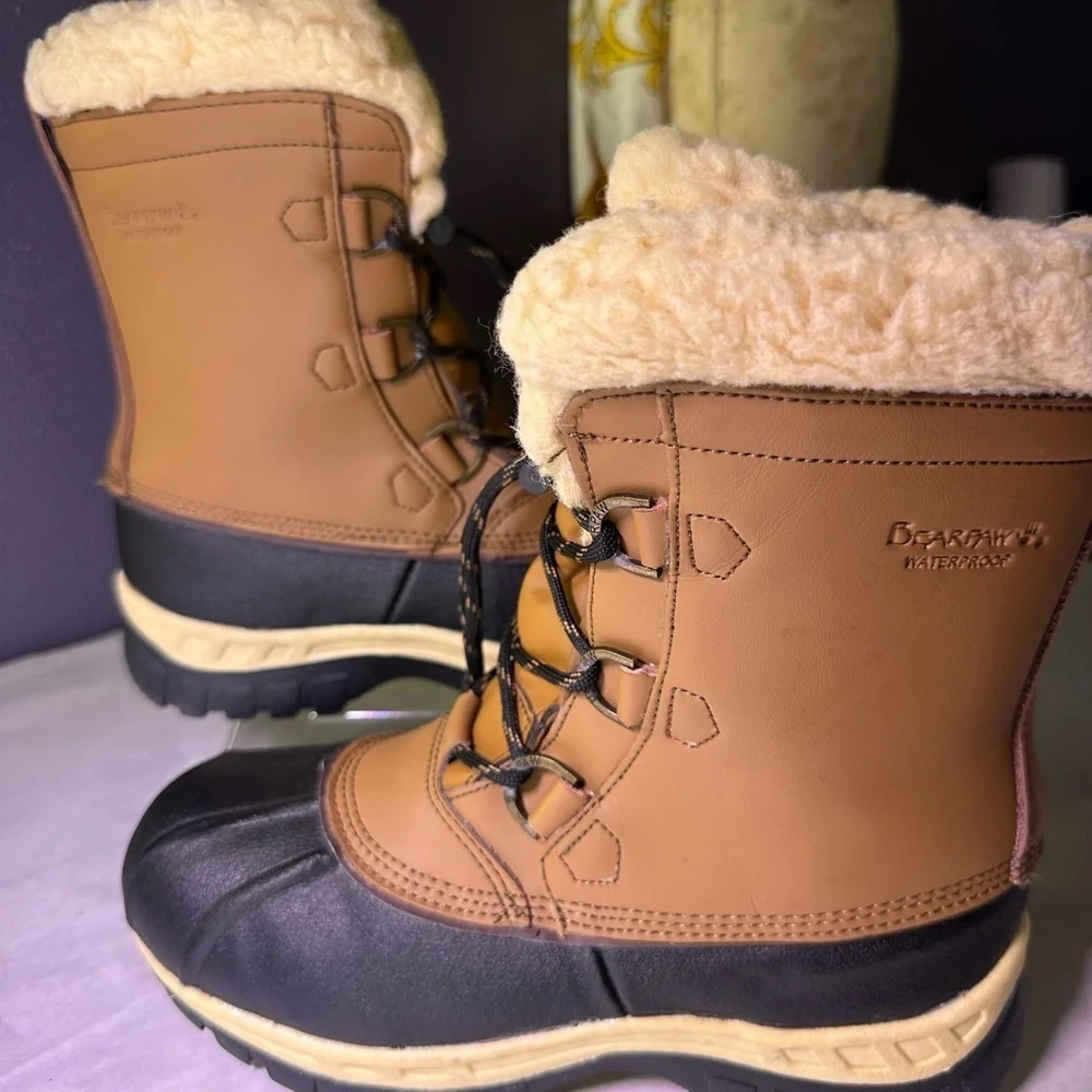 BearPaw Kids Brown and Black Snow Boots